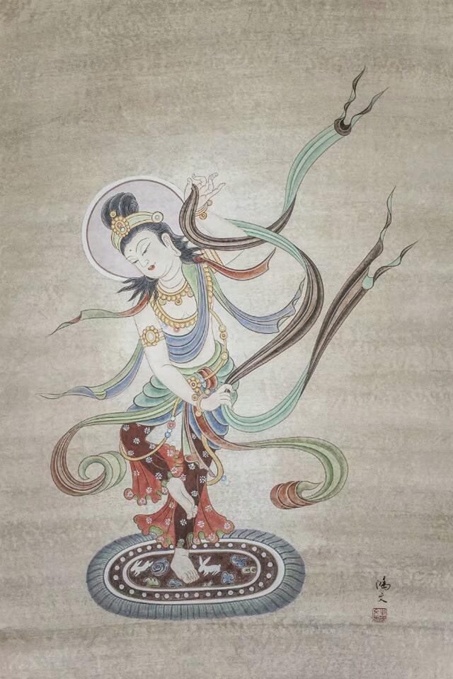 画为心迹,飞天画作,是画家李鸿文的内心表达|飞天|画作|敦煌_新浪新闻