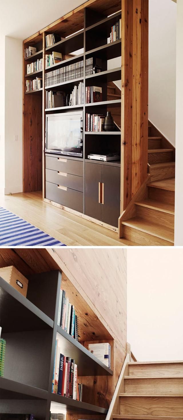 别再用呆板的楼梯扶手了这9款楼梯书架设计安全实用两不误