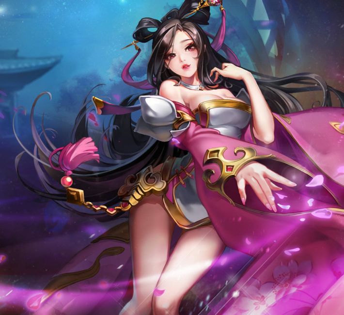 貂蝉原画海报再次重做,对比之前的样子,还是第一代原画海报好看