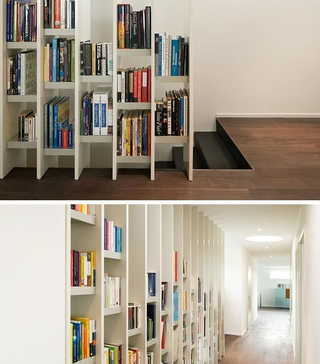 别再用呆板的楼梯扶手了这9款楼梯书架设计安全实用两不误