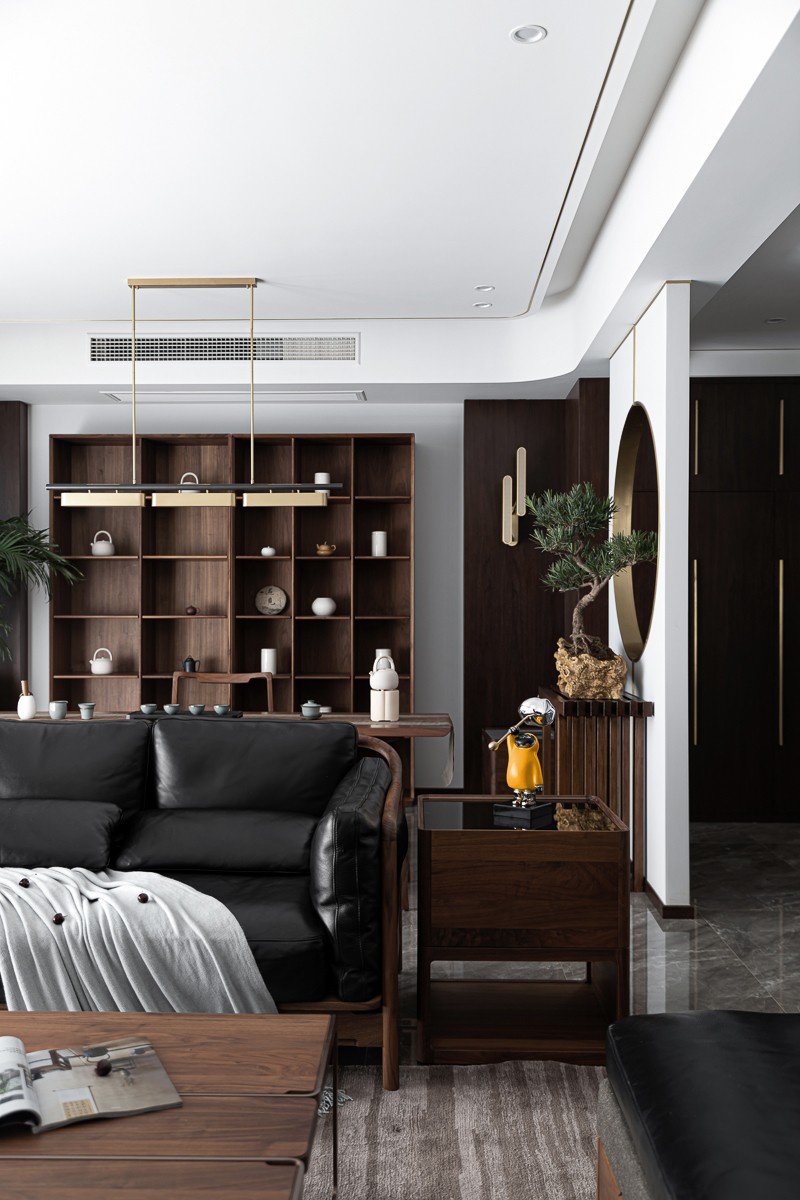 168㎡两室一厅,最美禅意新中式,原木风的客厅,诗意又实用