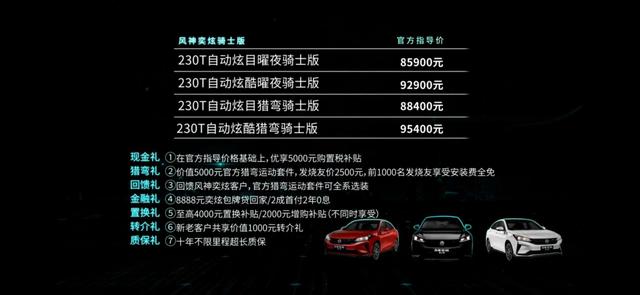 拒绝千篇一律，自带改装套件！风神奕炫骑士版上市售8.59万元起