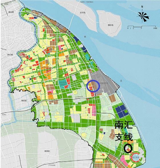 下面是上海市浦东新区地图上面南汇支线.