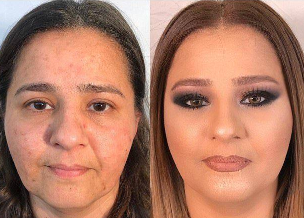 男子有整容般的化妆技术奶奶们被他化成少女