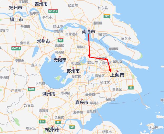 通沪铁路开通进入预备阶段审视路线才发现南通市距离上海市很近