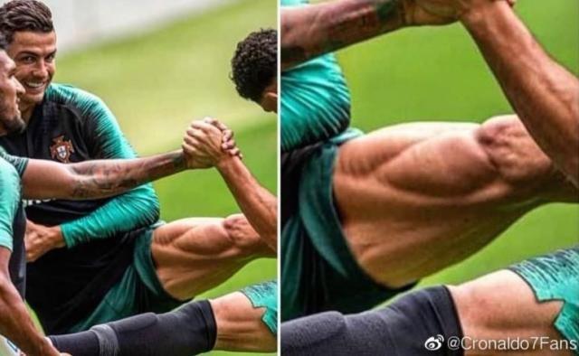 膜拜,35岁c罗又晒魔鬼筋肉腿:沟壑式线条,力量之源!太自律|卷腹|c罗|