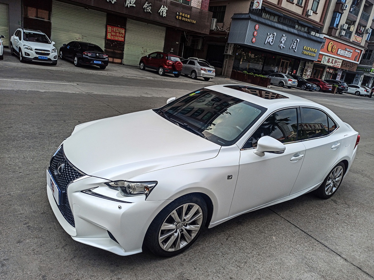 雷克萨斯is300车身改色电光白 rg瑞集改色膜东莞厚街加盟店出品