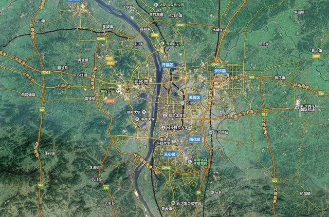 长沙市卫星地图2019年长沙市的gdp总量为11574亿元,同比增长8.