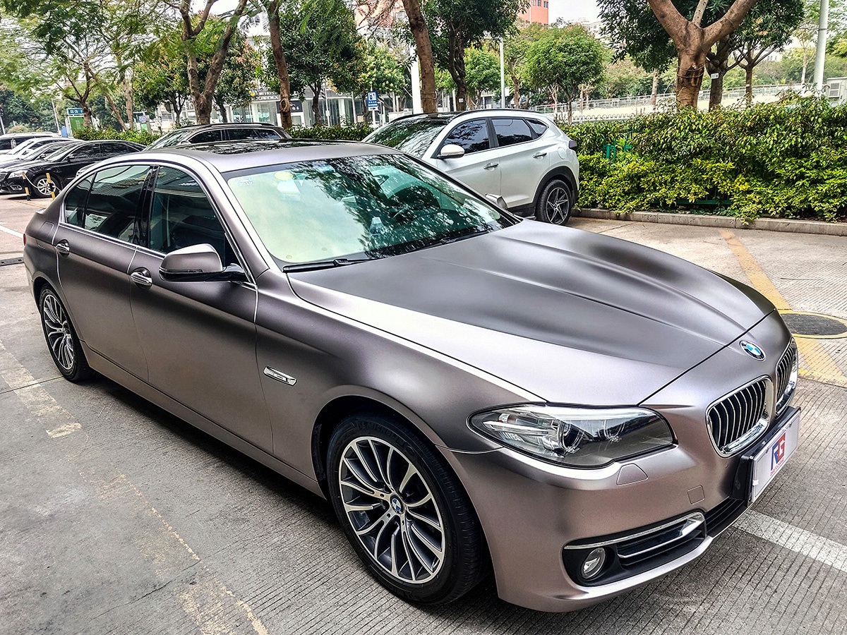 宝马5系车身改色电光战斗灰 rg瑞集改色膜厦门湖里加盟店出品