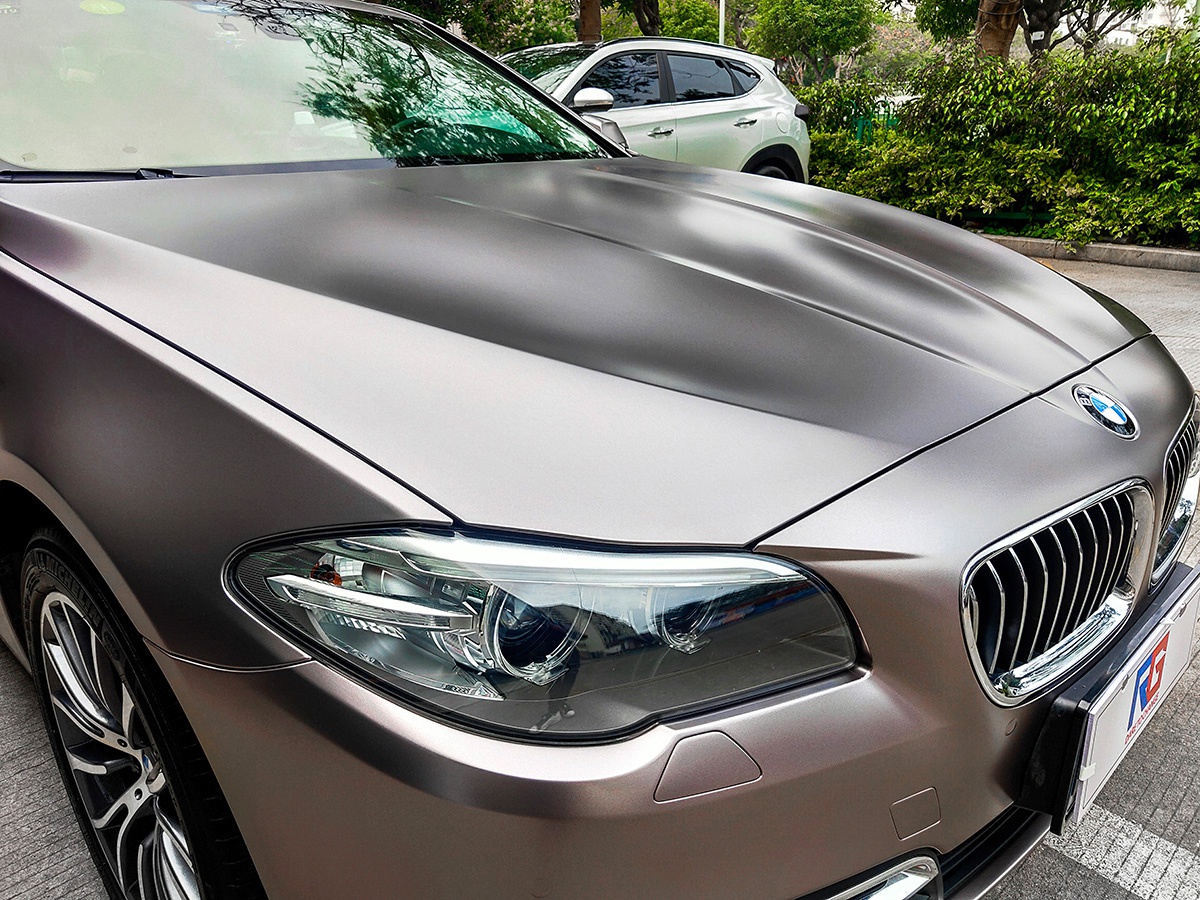 宝马5系车身改色电光战斗灰 rg瑞集改色膜厦门湖里加盟店出品