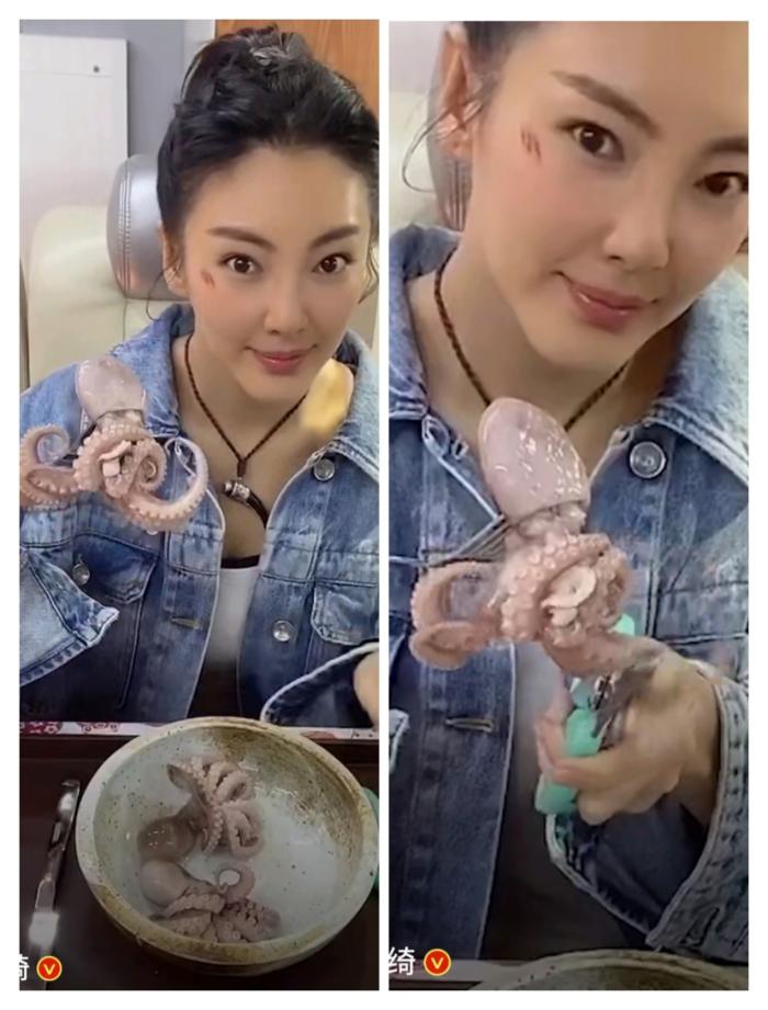 张雨绮剪八爪鱼,暗讽罗志祥劈腿"该治治",气场太刚了