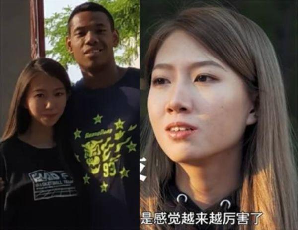 中国女孩与黑人混血球星热恋一年后变化明显嘴巴变大更有夫妻相