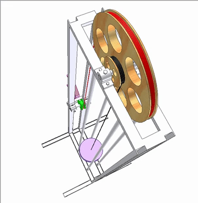 设d1,d2分别是小滑轮和大滑轮的直径,则d2 = 4*d1.