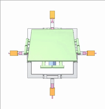 90°翻转四个方向机构2对塞子和紫色活塞的运动进行编程以得到需要的