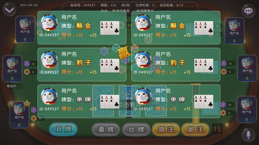 好比是农村玩的"推锅"游戏,每人三张扑克,想要赢钱,就要一直往里面投