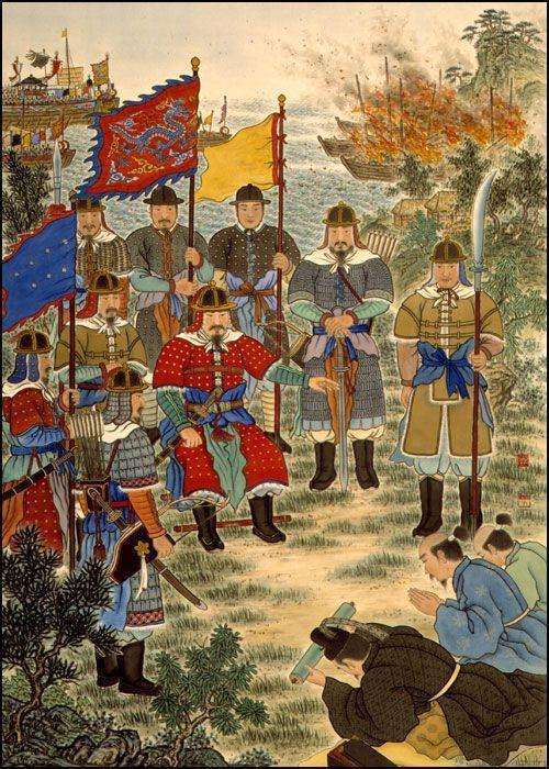 明朝将领接受日军投降这场战争的最终胜利结果和方式虽然在历史上存在