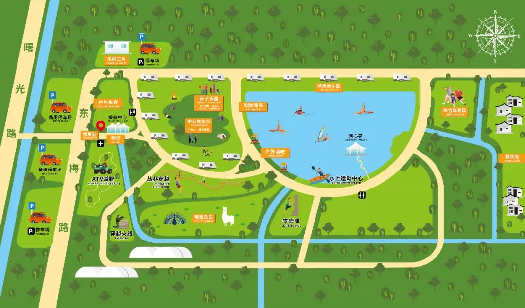 上海周边竟有350000㎡营地60辆奢华亲子房车篝火露营马术萌宠乐园多项