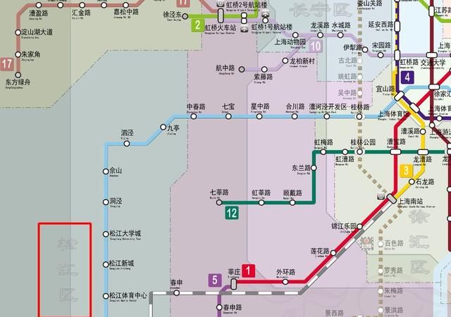 松江区虽然只有上海地铁9号线但也算是全国郊区建设发展的典范