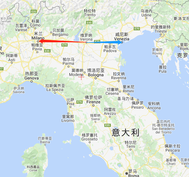 维罗纳(verona)在意大利的东北部,跟米兰和威尼斯的距离都非常近.