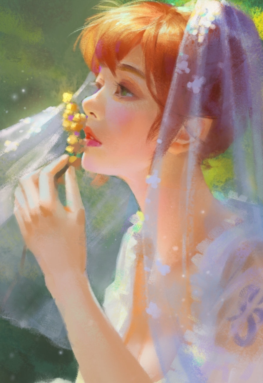 小海想画师一定有他不画笑容的原因吧,毕竟油画更接近三次元,将二次元