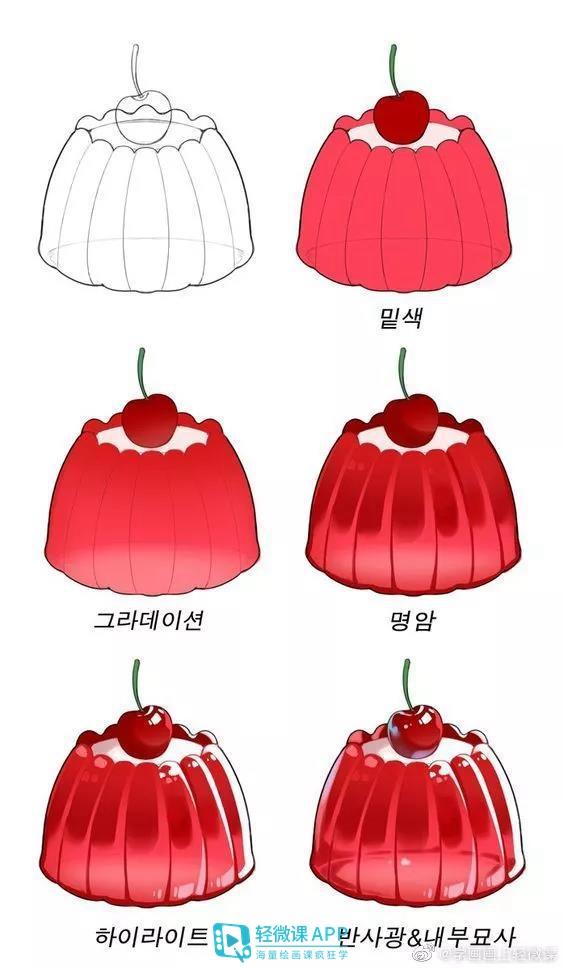 绘画布丁材质教程,多种布丁素材画法教程!