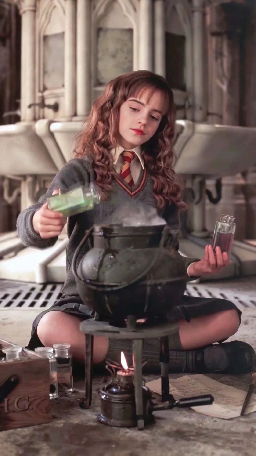 赫敏在原著中以一个喜好钻研学术及的无所不知女孩形象出现,即便有时