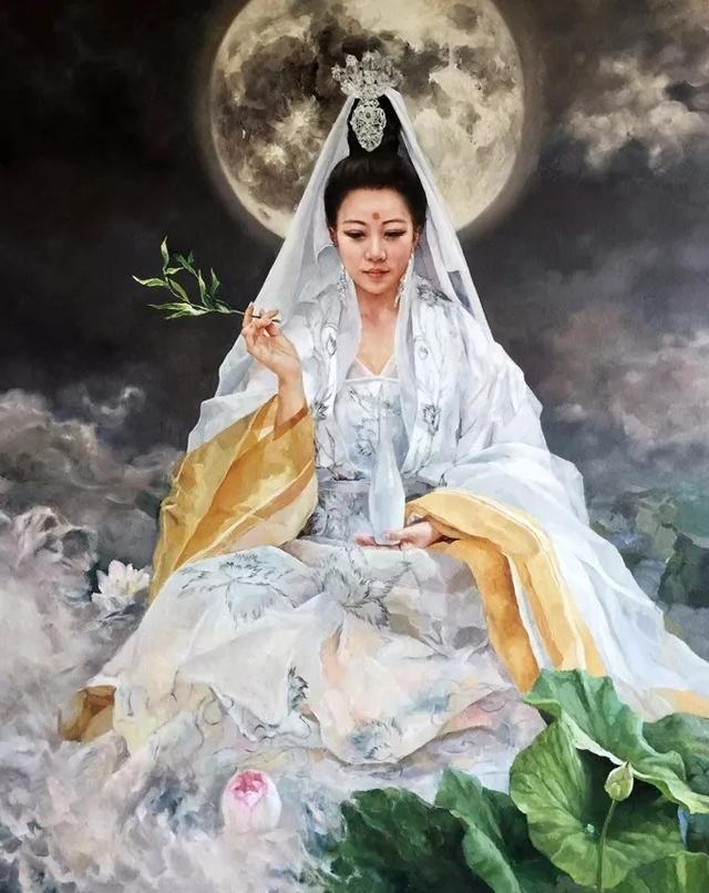 艺术家用人体油画演绎唯美东方女性单纯清澈不媚不妖