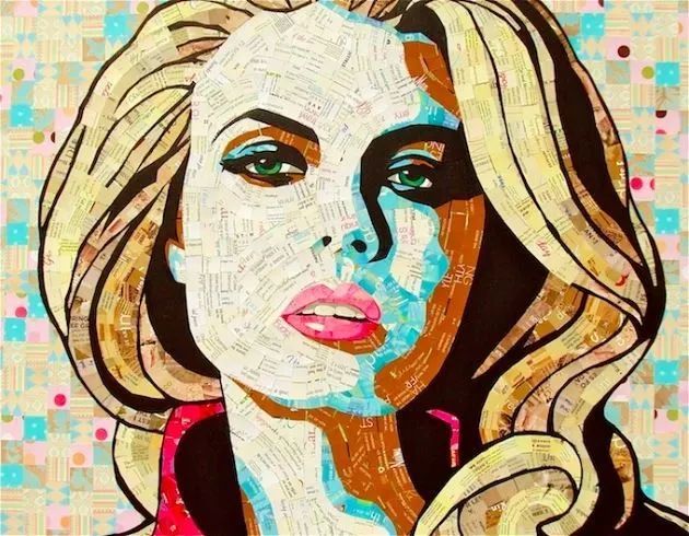 手工大神用废弃报纸和邮件,纯手工拼贴女孩头像,真的太美了