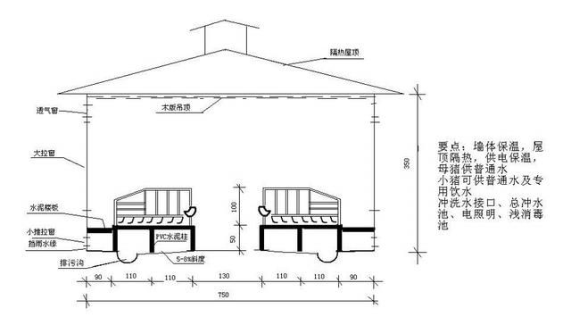 500头自繁自养年出栏万头肉猪所需要的基本数据分享|母猪|猪舍|单元