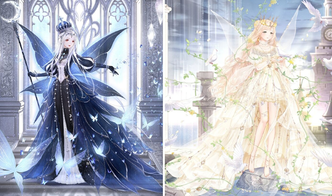 奇迹暖暖:暖暖也有暗黑风?看到晚上的她,高贵到想叫女王