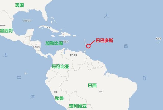 阳光富翁巴巴多斯加勒比海岛屿国家风光秀丽的热带旅游岛