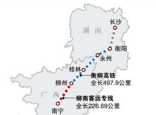 广西,海南,粤西地区联系内地的最重要桥梁——衡柳铁路