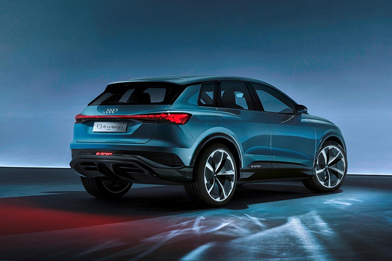 MEB平台打造/双电机四驱系统 疑似奥迪Q4 e-tron官图曝光