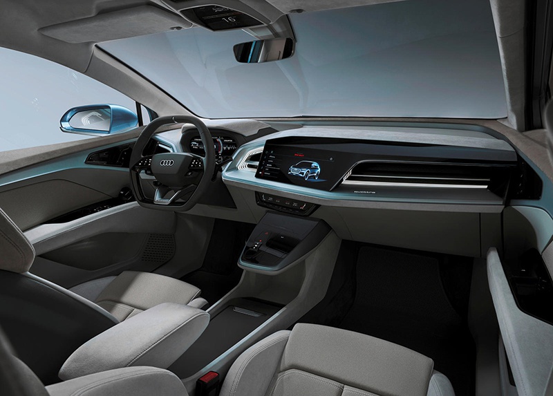 MEB平台打造/双电机四驱系统 疑似奥迪Q4 e-tron官图曝光