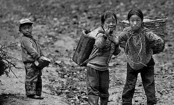 老照片:再穷不能穷教育,扛着桌凳去上学|凉山州|小学|桌凳_新浪网
