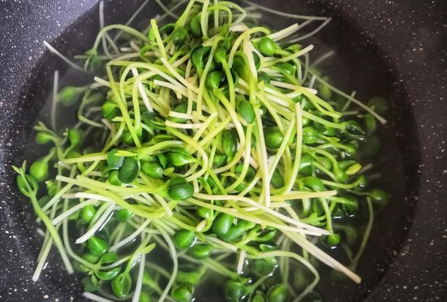 青豆苗不要炒着吃了热水烫一下凉拌吃清新爽口