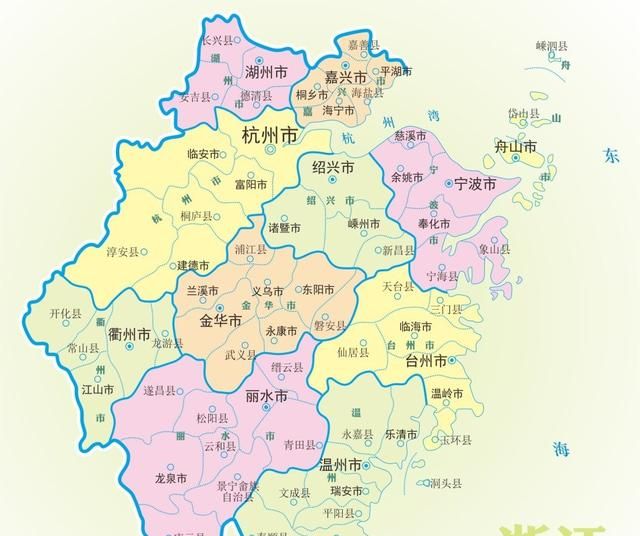 浙江县级行政区划图图片