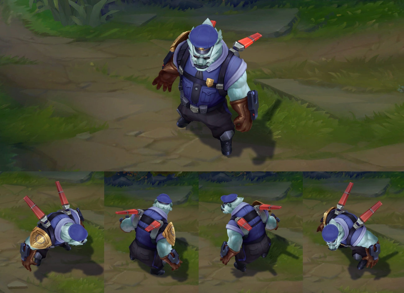 lol狗熊这款旧皮肤翻身了:自带警笛音效,一开q所有人要抖三抖