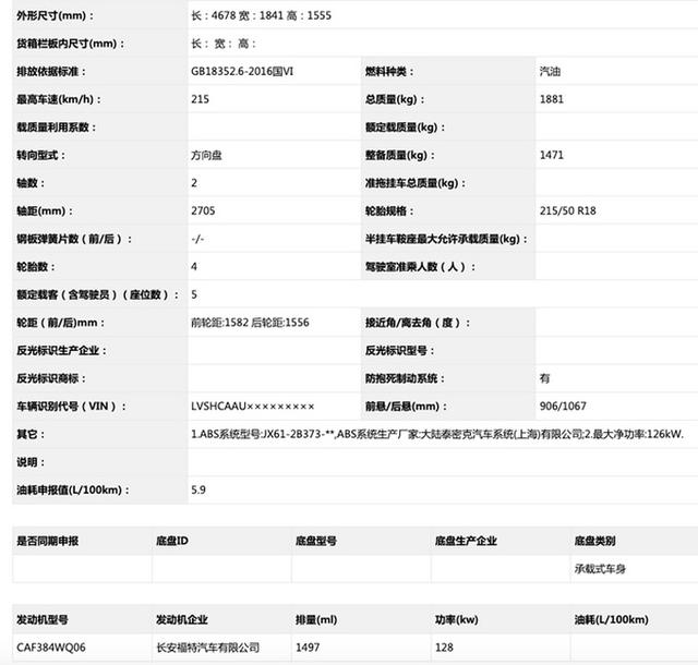 外观时尚/搭1.5T发动机 福特福克斯旅行版申报图曝光