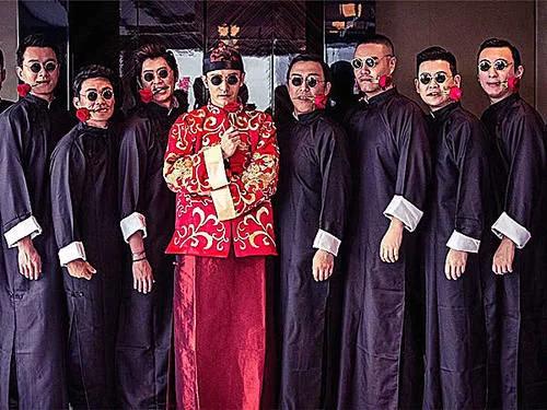 明星伴郎团,黄晓明大场面,包贝尔太搞笑,看到张若昀:有水分