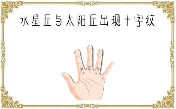 水星丘与太阳丘出现十字纹