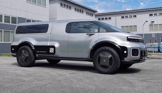 全球首例会变形的皮卡，3座椅布局+对开门，中控台像办公桌！