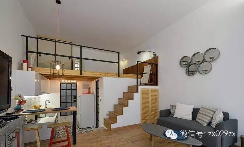 一楼40平挑高夹层房,瞬间高大上