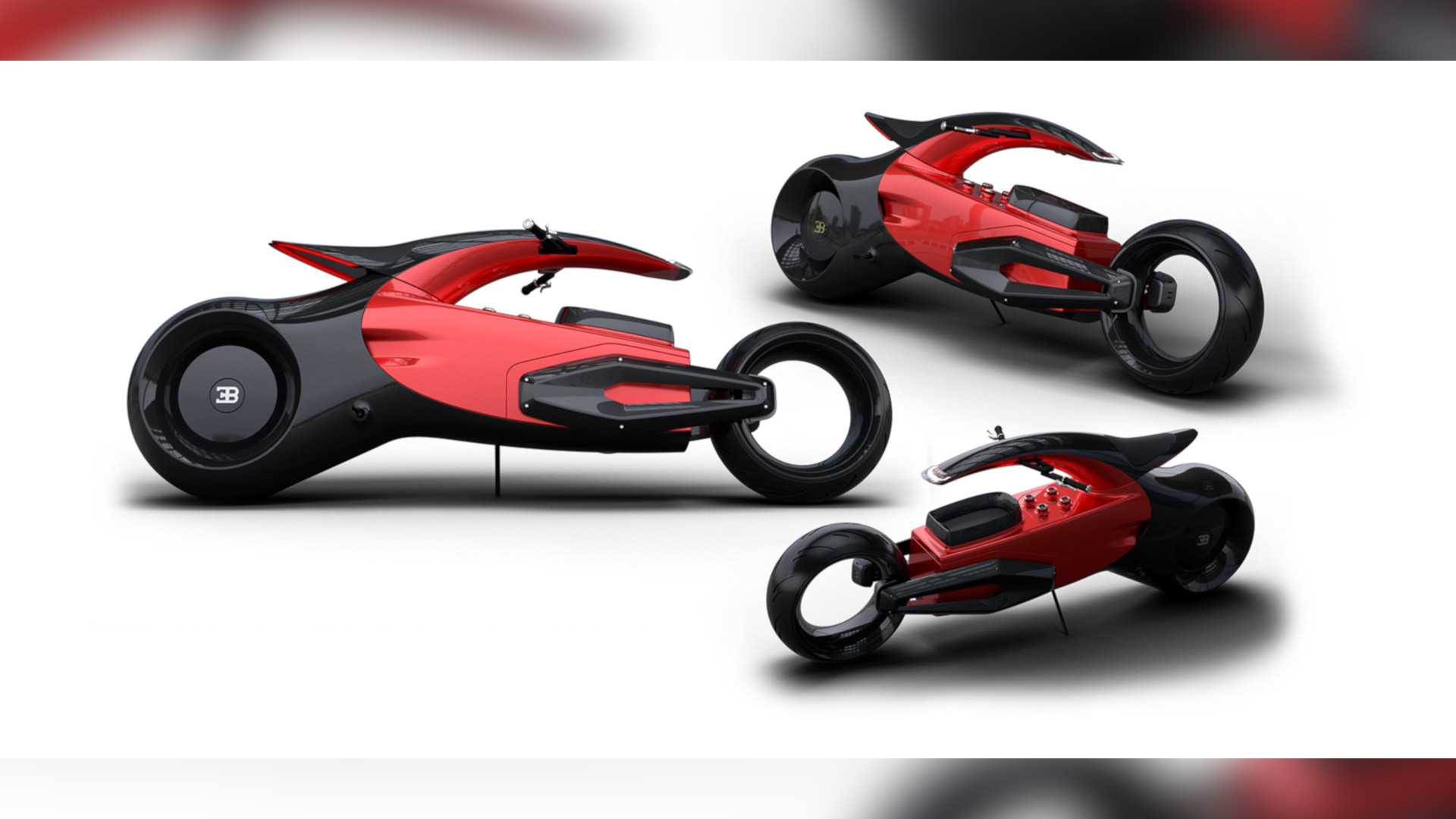 超跑厂家玩跨界 布加迪audacieux摩托车设计图亮相