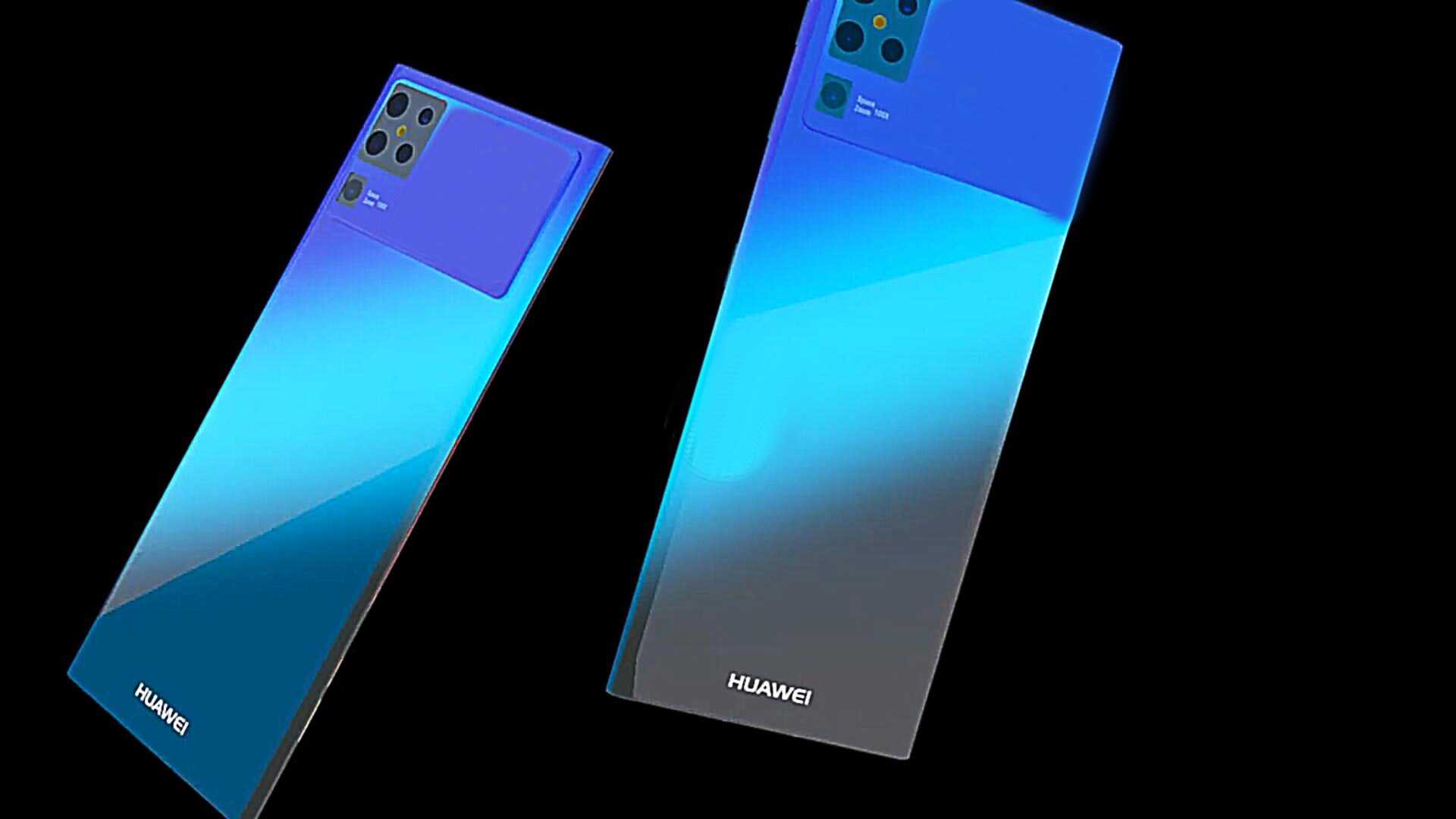 华为mate40pro概念图:100%屏占比 双潜望变焦 真正瀑布全屏