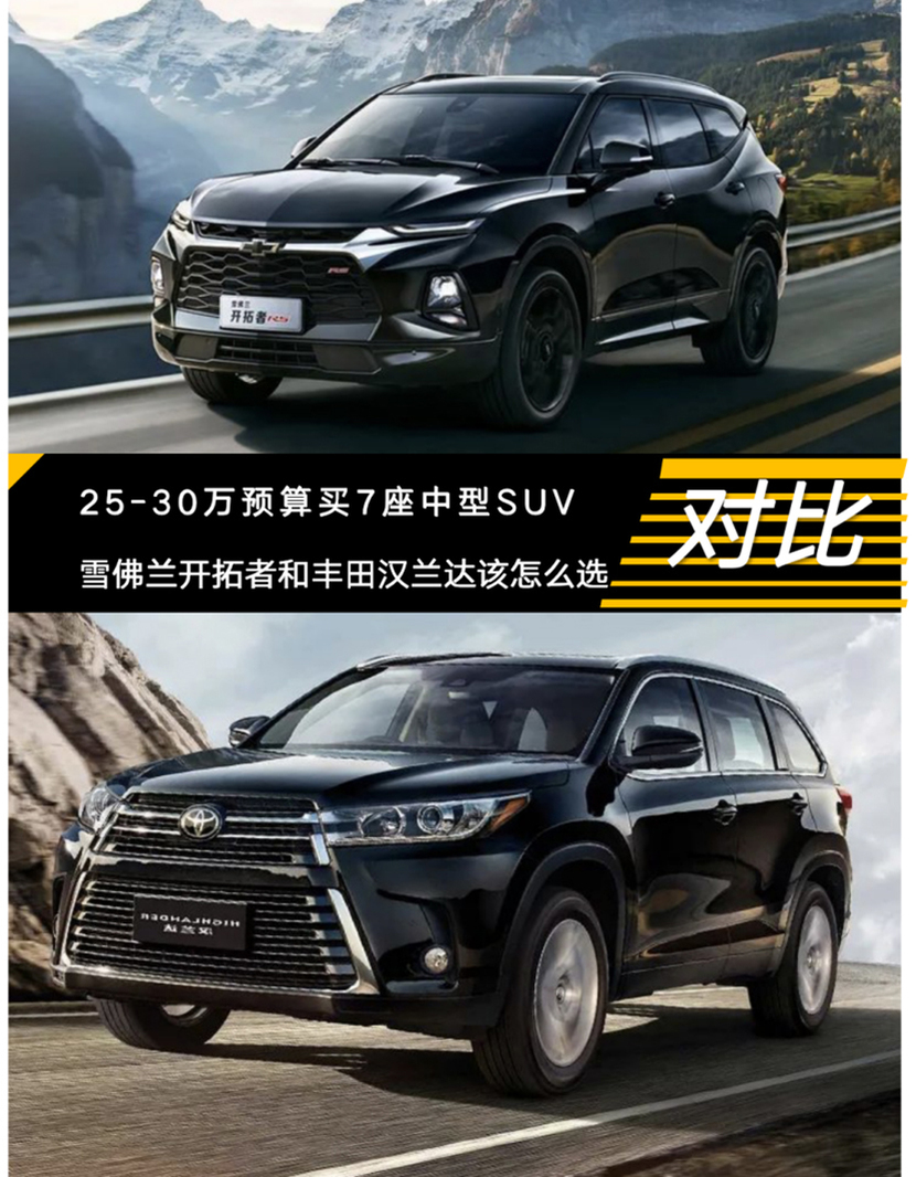 【帮你选车】25-30万预算买7座中型SUV 开拓者和汉兰达怎么选？