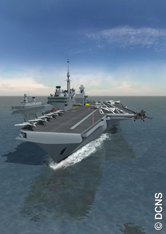 pa2航母在是法国dcns集团与泰利斯以英国"伊丽莎白女王"级航母为基础