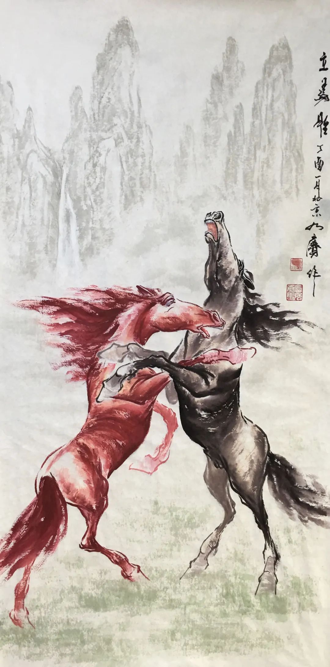 以笔写意以意写心西部画马人王富强作品赏析