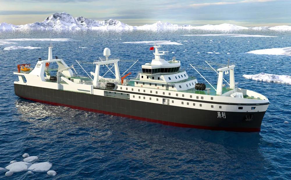 建成后,年捕捞量达10万吨,将极大提升我国在南极磷虾捕捞加工等领域的