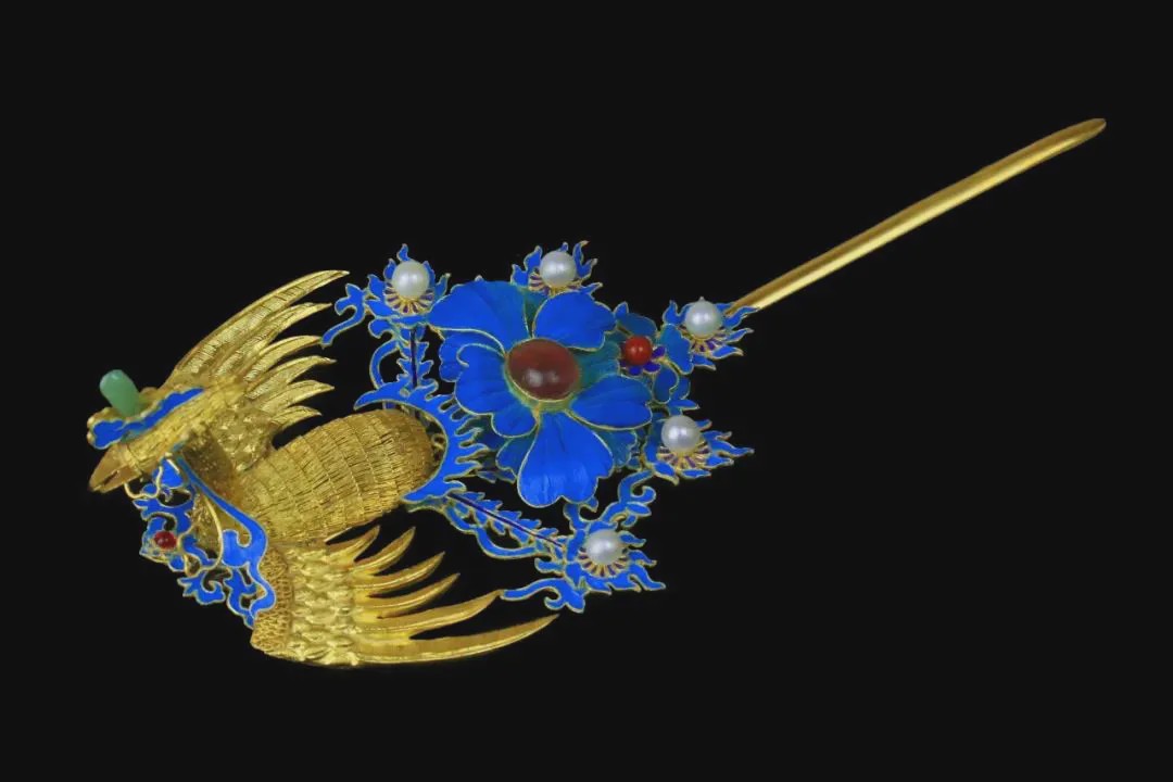 中国传统首饰的点翠工艺,一抹蓝,惊艳了千年!